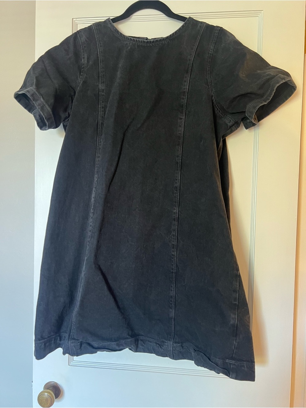 Old Navy Washed Black Short Sleeve Shift Dress